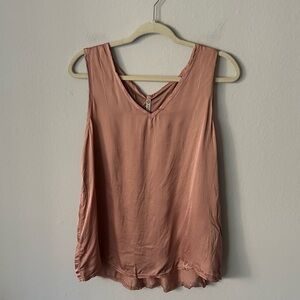 XCVI Elegant Sleeveless Top in Tan Size Large